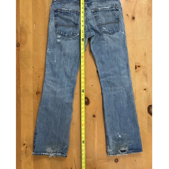 Y2K Abercrombie & Fitch Baxter Slim Boot Jeans 28x30 – Light Blue - Distressed - Picture 3 of 6
